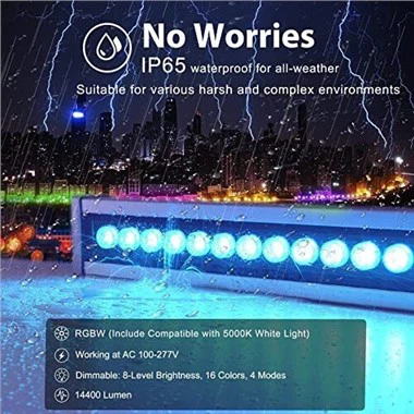 108W লিনিয়ার LED ওয়াল ওয়াশার লাইট