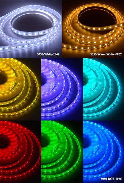 ব্যাটারি চালিত টেপ 5050 RGB স্ট্রিপ লাইট