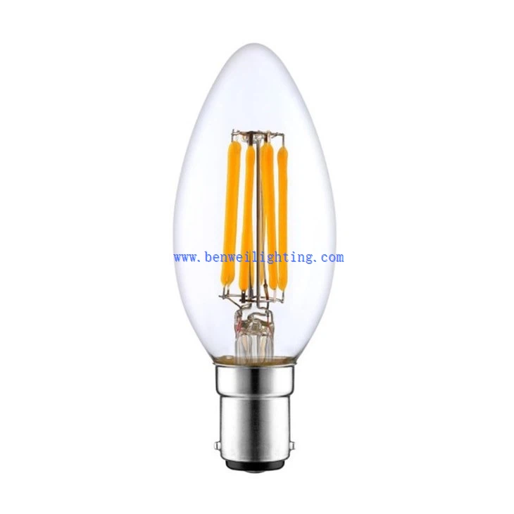 LED Filament Candle Bulb C35